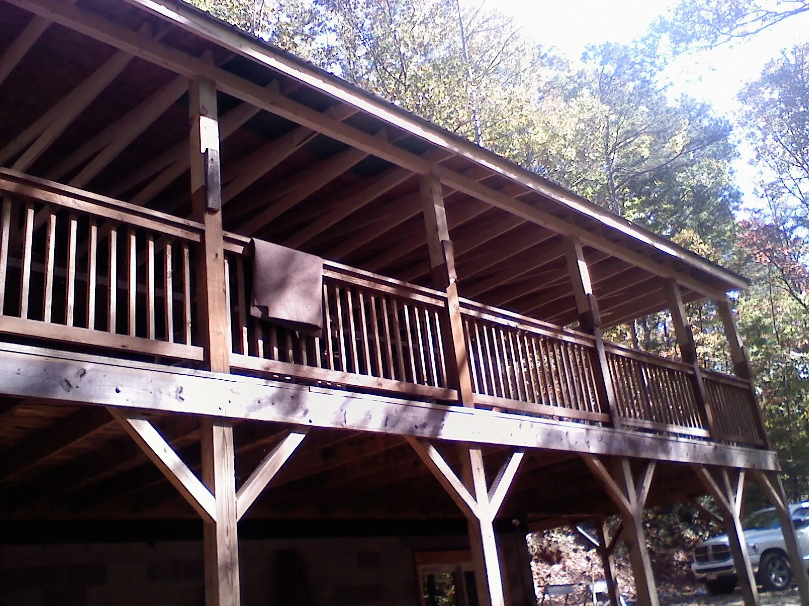 Timber framing under a new elevated porch and deck — Roof Leak Repair in Onancock by Roofing Brothers